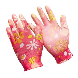 П086  «М» САДОВЫЕ  ПОЛИУРЕТАНОВЫЕ нейлоновые антистатические перчатки (12/1200)