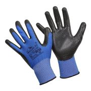 П - N1511 XXL  VAREZKI Синий  нейлон с Черным нитрилом Перчатки 12/240