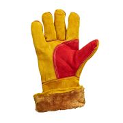 П328   Краги GWARD ОРАНЖЕВЫЕ Люкс Зима замшевые мех-мутон (XY241) 12/60