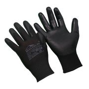 П - PU1101 ЧЁРНЫЙ L VAREZKI нейлон с полиуретаном перчатки 12/240