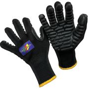 П230   Перчатки антивибрационные ЧЕРНАЯ ладонь  (6/60)