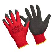 П - L2401 XL VAREZKI Красный нейлон с Черным покрытием перчатки (12/240)