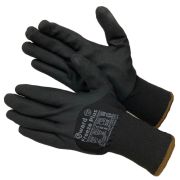 П344   ЧЕРНЫЕ Freeze PLUS GWARD акриловые со вспененным нитрилом  перчатки (N5001) 12/120