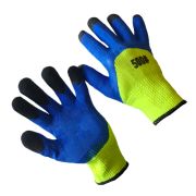 П312/С   Перчатки 600#  3\4 СИНЯЯ  ладонь с черными пальчиками (10/480)