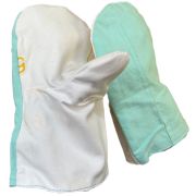 Р018   Рукавицы Пекаря ДЖИНС (флис БАННЫЕ)