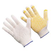 П212/З  Перчатки х/б с пвх. ЗЕЛЕНАЯ  ТОЧКА  5-Н 10 кл. 20 р.(10/200)