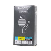 МАРК3 П1073-L  (уп 50пар) перчатки (ЧЁРНЫЕ) BENOVY  нитриловые  (50/500)