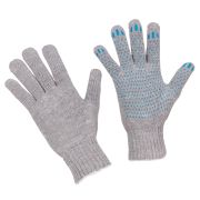 П391/С   Перчатки  х/б 9 н  ПВХ СЕРЫЕ (10/150)