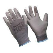 П089СЕР8   PU 1001«M» 8р СЕРЫЕ П/У GWARD 13 кл. нейлоновые антистатические перчатки (12/240)